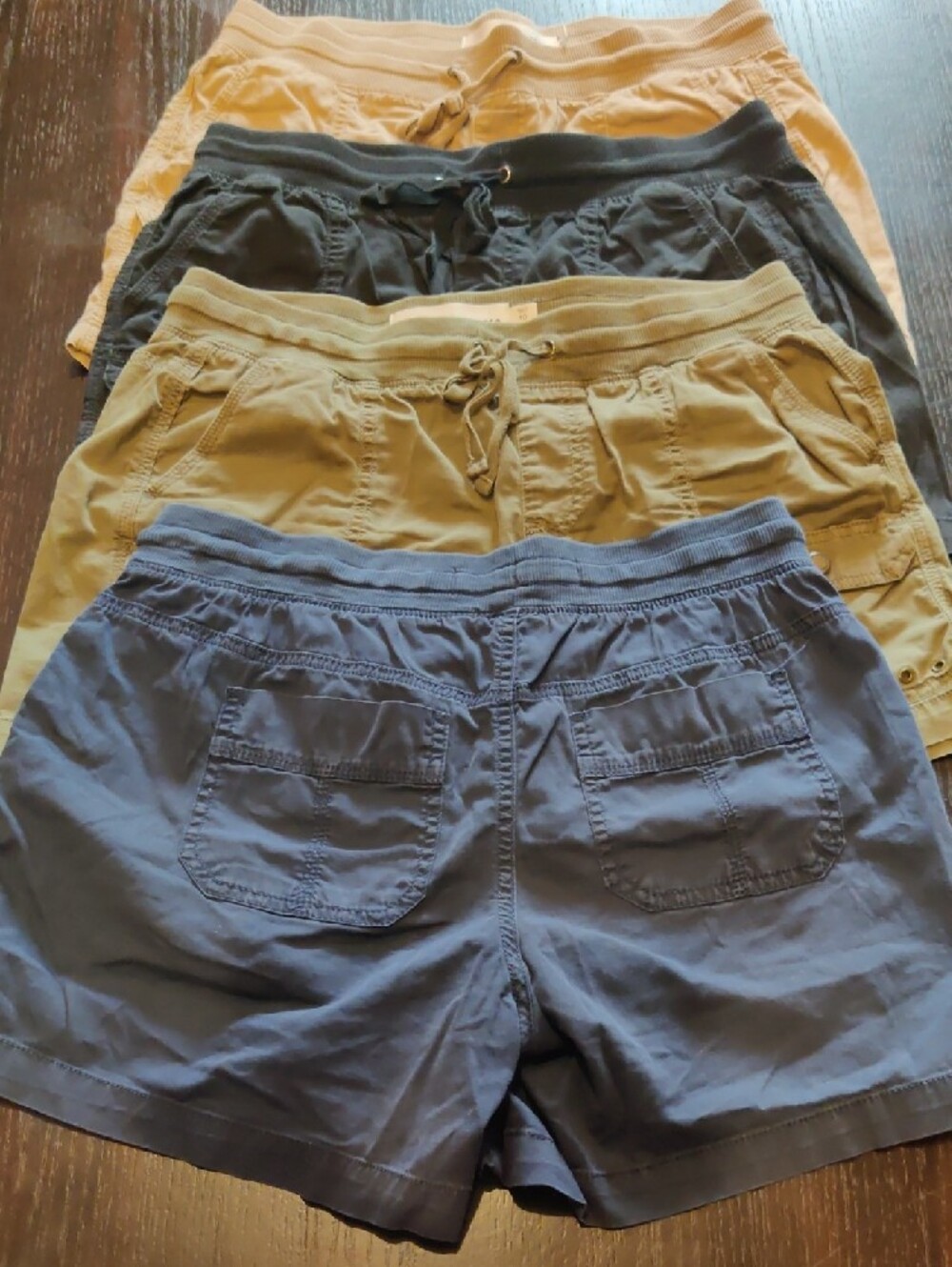 Lot Of 4 Sonoma Cargo Drawstring Shorts - Navy, Olive, Black, Tan - Picture 2 of 9